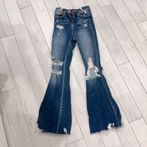 Kids high rise bell bottom jeans